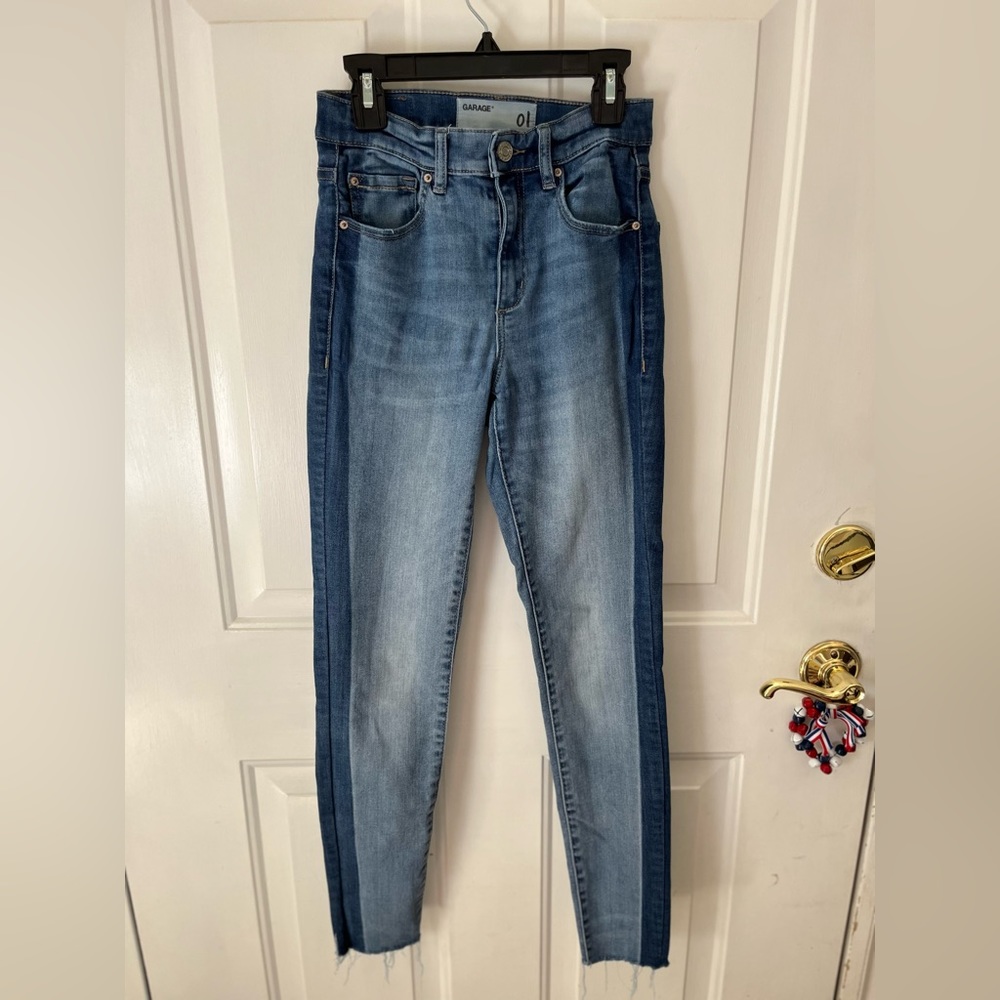 Garage: two-toned skinny jeans, size 1